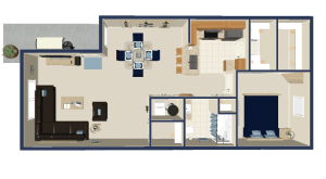 1 bedroom layout