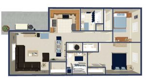 2 bedroom layout